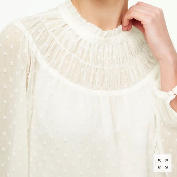 J. Crew Clip-dot smocked top* - Picture 2 of 9